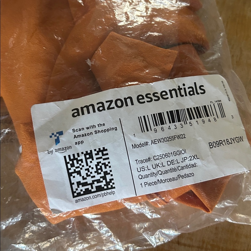 Amazon Essentials Women's Orange V-Neck layering Top - Picture 6 of 6